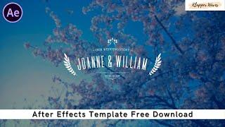 Best Wedding Titles - Free After Effects Template