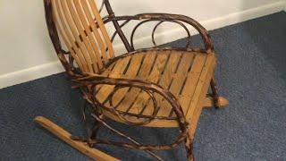 rocking chair made out of hickory TWIGS (loon peak zanowitz queanbeyan)