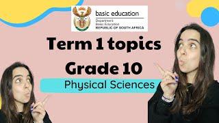 Grade 10 Physical Sciences Term 1 topics: Physics grade 10