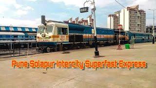 (12169) Pune Solapur Intercity Superfast Express | Arrive At Solapur Railway Station |