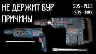 The drill flies out of the hammer drill. SDS plus / SDS max cartridge does not hold the snap.