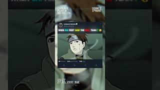 🫣 WHEN SAI FIRST SAW THE REAL TEAM 7  #team7 #sai #narutoshippuden #animeshorts