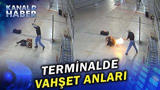 Terminalde Öfkeli Koca Dehşeti: Eşine Mesaj Atan Adama Pompalıyla Saldırdı!