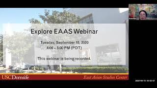 Explore East Asian Area Studies (EAAS) Webinar 2020