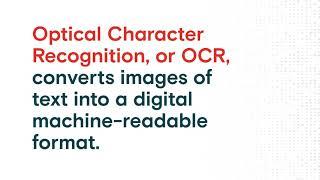 Optical Character Recognition