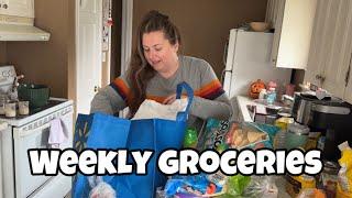 Canadian grocery haul for two adults and two teenagers. Walmart & Sobeys