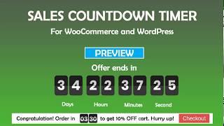 Sales Countdown Timer for WooCommerce and WordPress - Checkout Countdown