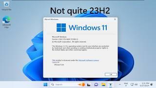 Windows 11 23H2 from a different timeline