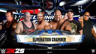 WWE 2k25 - Undertaker vs Kane vs HHH vs Big Show vs Cena vs Rock at Elimination Chamber Match