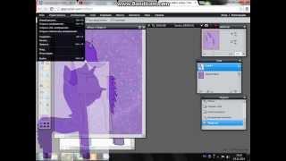 как сделать обои с пони в стиле "блёстки"(урок от Кери )2 часть