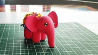 Air dry clay - Elephant making (Basic level) - clay figurine #38