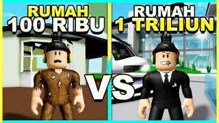 RUMAH Rp 100,000 (100 Ribu) VS Rp 1,000,000,000,000 (1 Triliun) (Roblox Brookhaven )