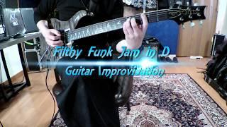 Filthy Funk Jam in D  Guitar Backing Track With BOSS SY 1&Zoom G5n guitar Improvisation