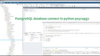 PostgreSQL database connect in python psycopg2