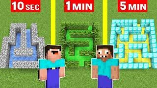 NOOB vs PRO: GIANT MAZE BUILD CHALLENGE Minecraft ! Noob and Pro Minecraft