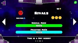 RIVALS - [LEVEL 3 - 4] ALL COINS - DRY DESERT -GEOMETRY DASH WORLDS [UPDATE 1.4]