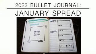 2023 Bullet Journal: January Cover Page & Weekly Spread // SNAPSHOT MINIMALIST