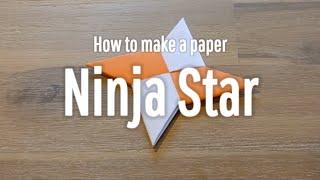 How to make the Standard Paper Ninja Star - Tutorial #diy