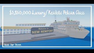 $3,850,000 Luxury/Realistic Pelican Class Tour & Speed Build | Cruise Ship Tycoon