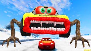 Epic Escape From The Lightning McQueen New Demon Eater & Spider Eater | McQueen VS McQueen Beamng