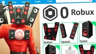 SKIBIDI TOILET TITAN SPEAKERMAN with 0 ROBUX ROBLOX ACCOUNT CHALLENGE!