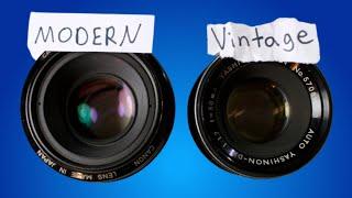 VINTAGE 50mm Lens vs MODERN Lens Comparison - CHEAP vs Expensive Lens - Nate's Film Tutorials