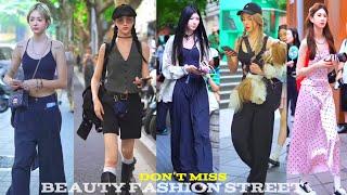 Best fashion street style girl|beauty fashion street #chinsesstreetfashion #fashiontrends