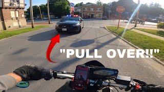 Cops Try To Block Me Off! FZ09 Police Chase