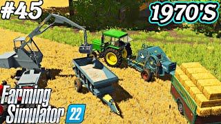 1970'S. Two BIG actions: BALING and collecting bales and SPREADING LIME. Farming simulator 22. FS 22