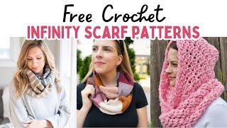 35 FREE Infinity Scarf Crochet Patterns | Crochet Scarf Patterns #crochet #freecrochetpatterns