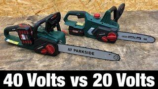 Lidl Parkside ® PKSA 40-LI A1 40 Volts vs PKSA 20-LI B2 20 Volts