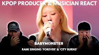 Musicians react  BABYMONSTER Rami's Forever & City Burns (LeeMujin Service)