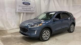 Blue 2020 Ford Escape TITANIUM HYBRID Review   - MacPhee Ford