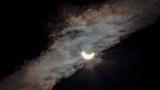 Lincoln Cathedral during the eclipse