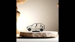 Retro City Hatchback-Inspired Art Piece | Minimalist Compact Car Desk Model | 3D Printed Urban Car