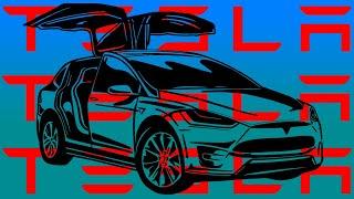 How to draw Tesla Model X | Как нарисовать Тесла | Как нарисовать машину Tesla Model X | Рисуем авто