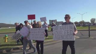 Protest held outside Redstone's Gate 9