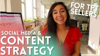 Creating a Social Media Content Strategy as a Teachers Pay Teachers Seller | TPT Tips and Tricks