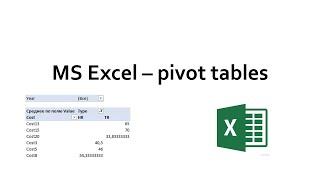 Working with pivot tables