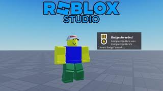 How to give a badge in Roblox Studio