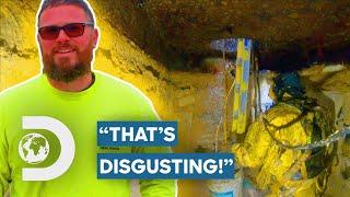 70lbs Of Grease Removed By Hand From Grease Trap! | Sewer Divers