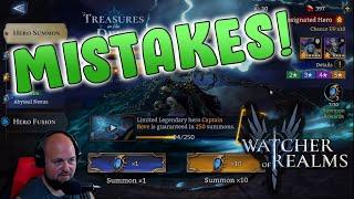MORE SUMMONS!  Mistakes Made!  Captain Reve Banner, Can I Pull Him?  Watcher of Realms