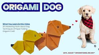 Origami Dog Easy |Easy way to make a Paper Dog |Origami Animal |Origami Dog Tutorial | @CraftsCoach