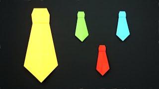 How to make a Necktie out of paper without glue | Origami Tutorial