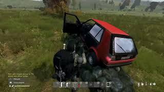 DayZ  Как вытащить застрявшую машину, Sleeping bag helps stuck cars