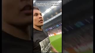 A fan during Champions League ran the field with a streamer Mellstroy T-shirt, he will get 350,000$