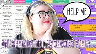 I'M READING 92 SERIES?!  OR AM I...? HELP ME!! | Series Reading Spreadsheet | Literary Diversions