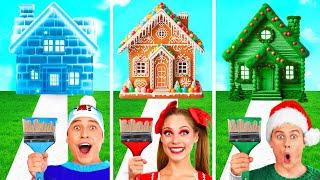 One Colored House Challenge House on Christmas | Funny Moments by Fun Teen