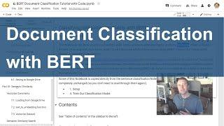 BERT Document Classification Tutorial with Code