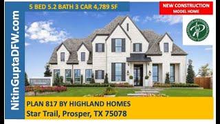 817 Plan By Highland Homes in Star Trail in Prosper, TX Video Tour